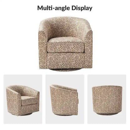 Fauteuil Cuenca moderne en tissu avec piètement pivotant