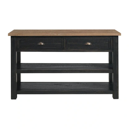 The Gray Barn Downington Table console de canapé à 2 tiroirs en bois massif