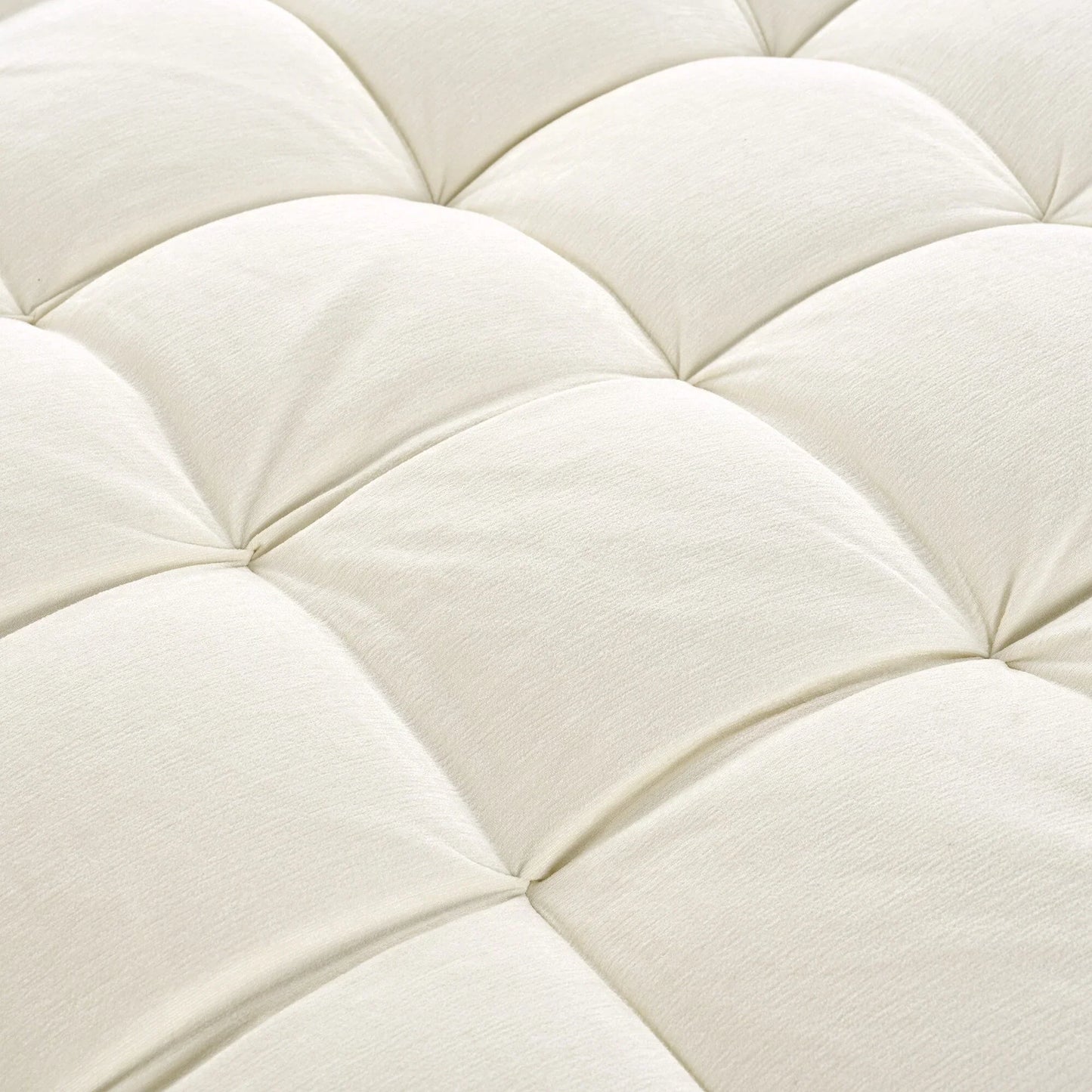 Canapé-lit Chenille avec dossier touffeté et 2 oreillers détachables pour le salon