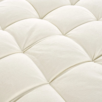 Canapé-lit Chenille avec dossier touffeté et 2 oreillers détachables pour le salon