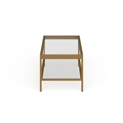 Table basse Alexis en métal et verre