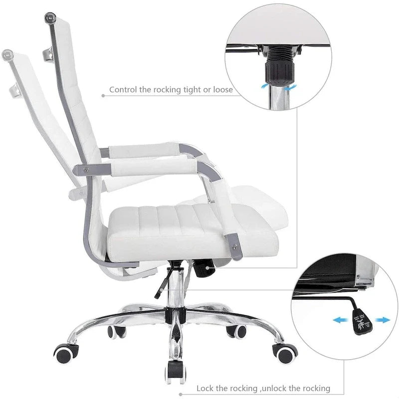 Chaise de bureau Homall nervurée Chaise de bureau d'ordinateur