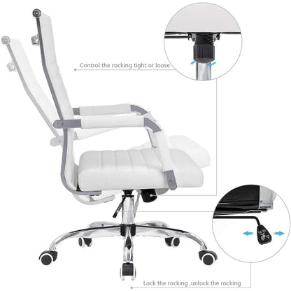 Chaise de bureau Homall nervurée Chaise de bureau d'ordinateur