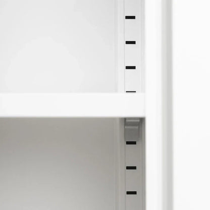 Armoire de rangement métallique à 2 portes avec étagères réglables